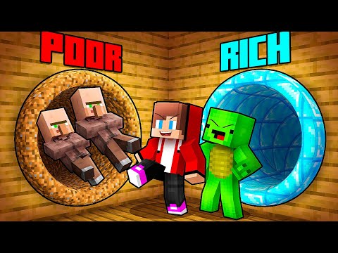 JJ and Mikey vs Villagers: Choose A Tunnel Battle in Minecraft - Maizen