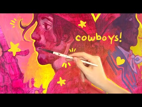 I started THE painting ✿ paint with me studio session