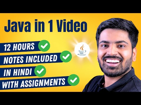 Complete Java in one Video | Java Tutorial For Beginners in Hindi (with Notes) 🔥