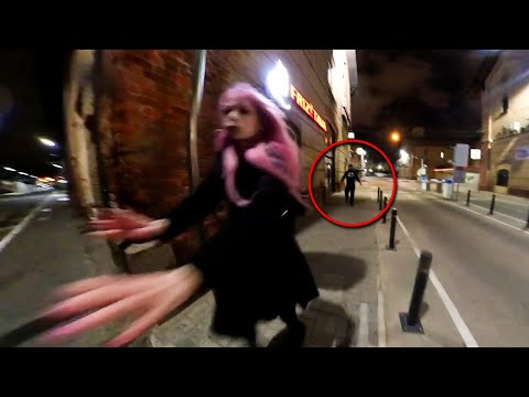 Biker Saves Girl from Creepy Man Chasing Her