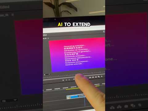 😮 Generative Extend in Premiere Pro is crazy good!