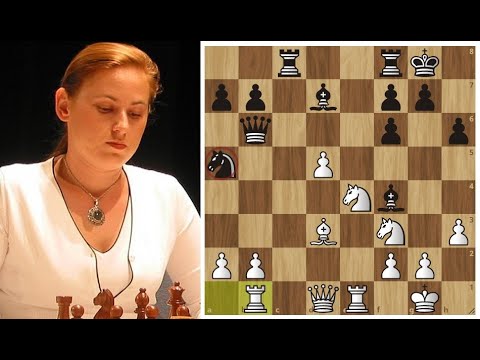 Юдит Полгар громит защиту Каро-Канн! Шахматы.