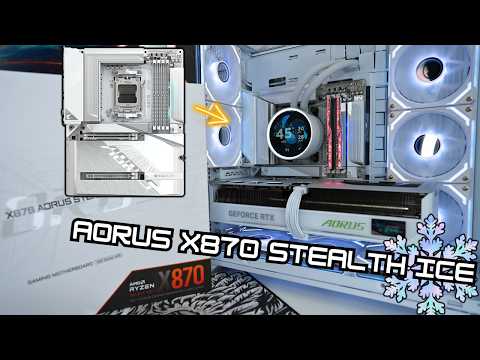 X870 AORUS STEALTH ICE + 9800X3D: How To Set Up your Motherboard for the Best ALL White PC