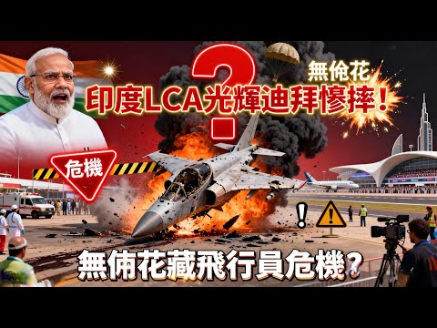 印度LCA光輝迪拜慘摔！無傘花藏飛行員危機？漏油用袋接還狡辯空調水