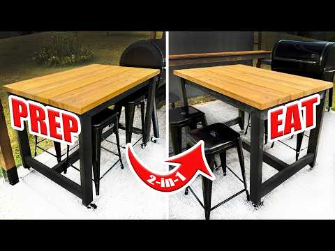 DIY Grill Cart → Outdoor Table in Seconds