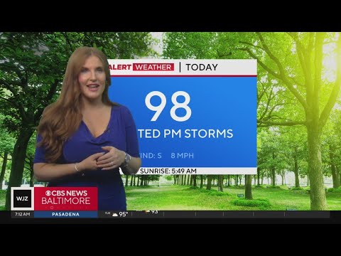 Brutal heat and humidity in Maryland through Wednesday