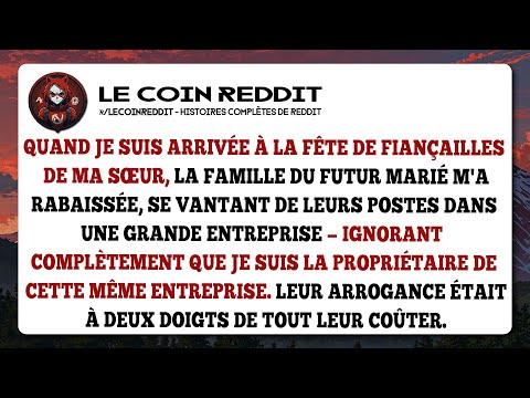Quand je suis arrivée à la fête de fiançailles de ma sœur, la famille du futur marié m'a rabaissée..