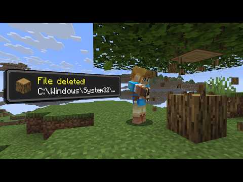 Minecraft but Every Block is a File on my Computer