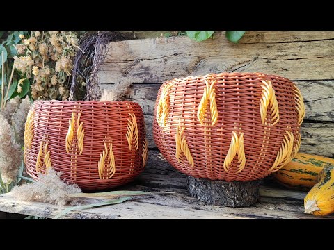 кашпо-кадушка с колосками