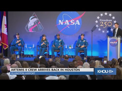Artemis II astronauts make first public comments since arriving back on Earth