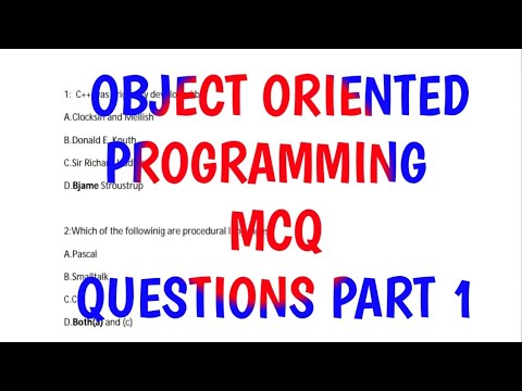 Object Oriented Programming MCQ Questions Part1