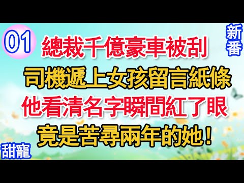 【新番】第1集：總裁千億豪車被刮，司機遞上女孩留言紙條。他看清名字瞬間紅了眼，竟是苦尋兩年的她！ #甜寵#現代言情#豪門霸總#完結#甜文 #小说