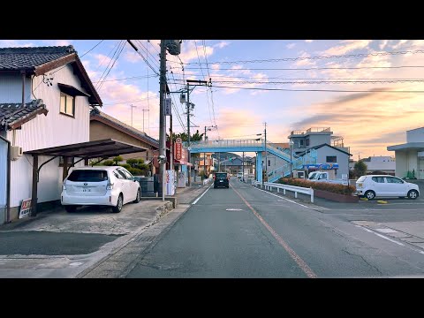 Town and City Roads | Morning Drive towards Toyohashi City Aichi Prefecture | JAPAN Road Trip | 4K