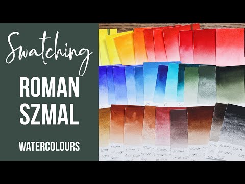 Unboxing and Swatching Roman Szmal Watercolour Paints