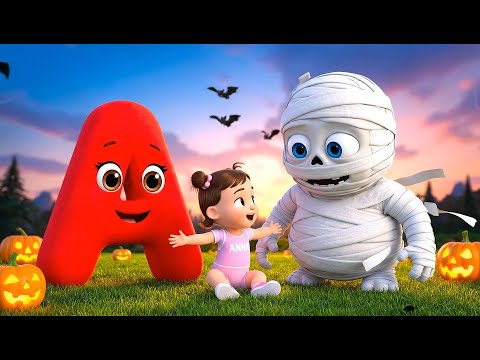 ABC Phonics Halloween Song | Skeleton Animals | Best ABC Songs Compilation | Baby Anna Kids Songs