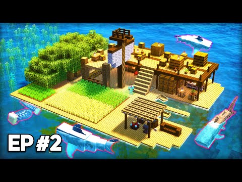 Expanding in a Shark Infested OCEAN ONLY World in Minecraft