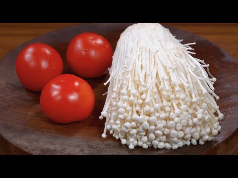 一把金針菇，三個西紅柿，教你做一道金針好吃的做法，鮮香下飯#家常菜 #天天相見廚房 #金針菇#西紅柿