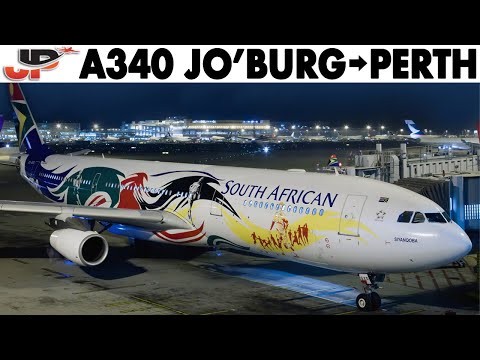 Airbus A340 Indian Ocean crossing Jo'burg to Perth | Full Cockpit Flight