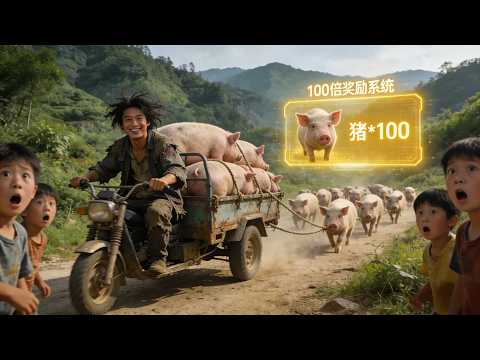 【完結】🔥 抓一隻豬可以變100隻！窮小子攜系統神槍首獵爆百倍，帶村民致富！
