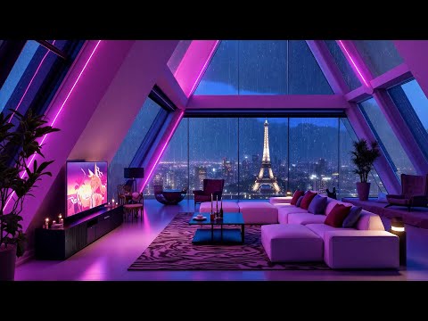 Night Paris Lofi 🌂 Chill Music Lofi Rain Hip Hop Beats | Live Stream by Retro-Rhythm