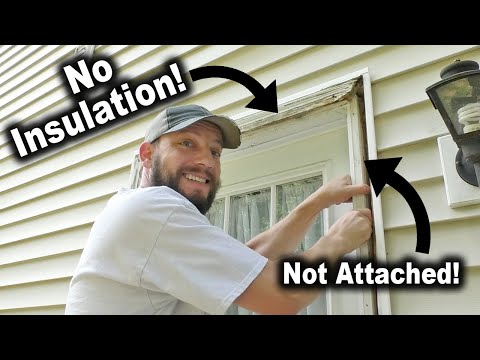 How to Fix a Poorly Installed Exterior Door | Re-secure, Insulation and New Trim!