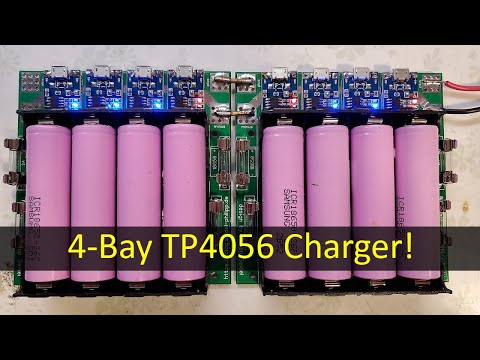 Building a 4-Cell TP4056 Charger for 18650 Batteries with Reverse Protection