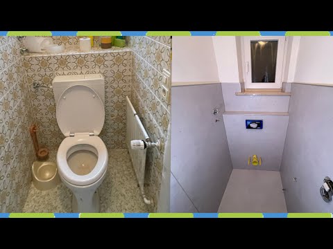 Replacing the floor-standing toilet with a modern wall-hung toilet: It's that easy
