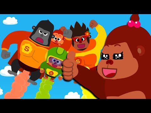 고릴라 가족 | 우끼끼! 행복한 고릴라 가족 | 동물동요 | 가족동요 | 어린이 인기동요 ★ 티디키즈