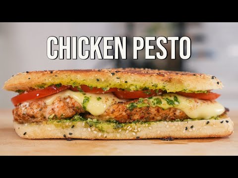 15 Minute Chicken Pesto Sub Sandwich