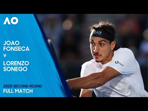 Joao Fonseca v Lorenzo Sonego Full Match | Australian Open 2025 Second Round