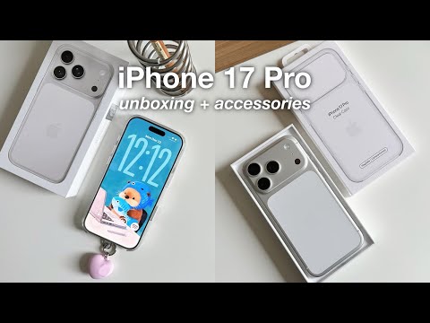 iPhone 17 Pro unboxing + accessories | aesthetic, easy iOS 26 customization
