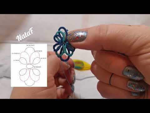 плетение голубого браслета.ч1