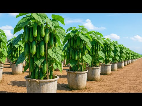 Surprising Harvest: Cucumbers Grown in Simple Tubs