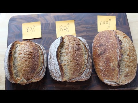 【实验】天然酵种面包含水量对比| 高水量一定就更好吗？How hydration affect your sourdough bread