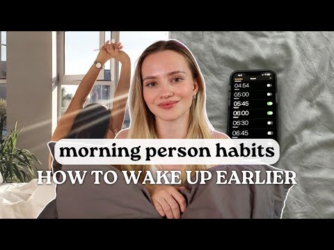 How to become a MORNING PERSON and wake up EARLIER (morning routines & rituals)