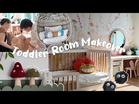 Toddler Room Makeover 🛏️🧸 - Totoro/Ghibli Inspo, Decor, Organizing, Ikea DIY, Bedroom Before & After