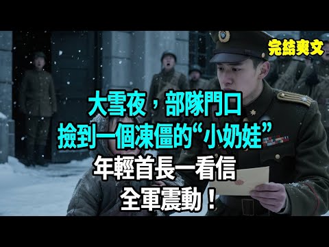 大雪夜,部隊門口撿到一個凍僵的“小奶娃”,年輕首長一看信,全軍震動!#爽文#重生#原創