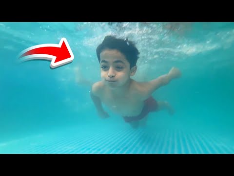 تحدي الغوص تحت الماء 🏊‍♀️ تعلم مهارات السباحة