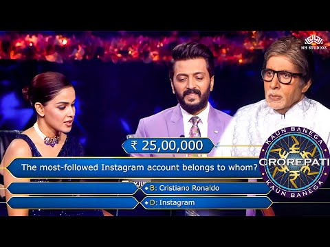 KBC! 25 लाख के सवाल पर फंसे Riteish–Genelia | क्या दे पाएंगे सही जवाब? | Amitabh Bachchan