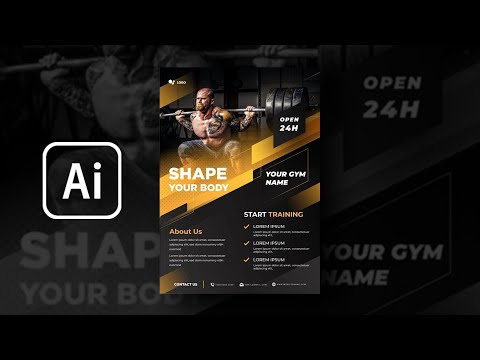 GYM Fitness Flyer | Adobe Illustrator Tutorial