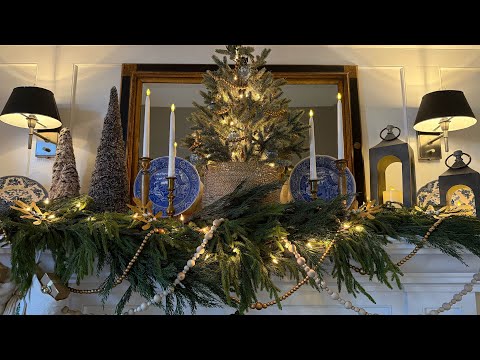 A Cozy & Timeless New England Christmas Home | Layered in Blue & White