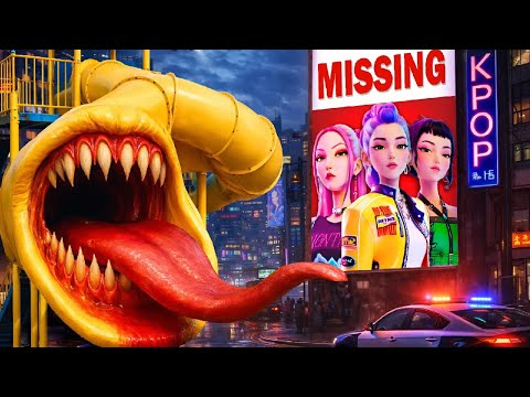 CAUGHT on DRONE: All KPOP DEMON HUNTERS HUNTING SLIDE EATER in Real Life!!