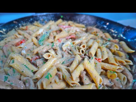 Creamy Rasta Pasta w/ Jerk Chicken
