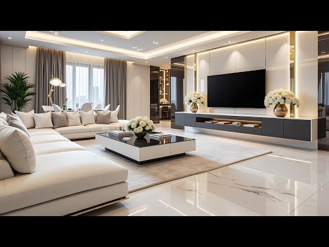 Luxury Modern Home Interior Design Trends 2025 | Living Room Decorating Ideas & TV Wall Unit Designs