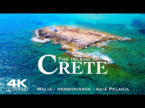 [4K] CRETE 2025 🇬🇷 4 HOUR Drone Aerial of Hersonissos Malia & Agia Pelagia | Greece Kreta Creta