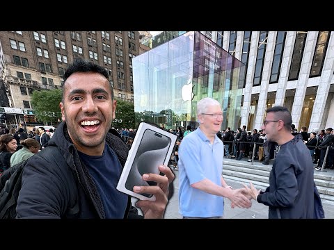 Shopping iPhone 15 Pro Max in New York! Ft. Tim Cook on Launch Day!