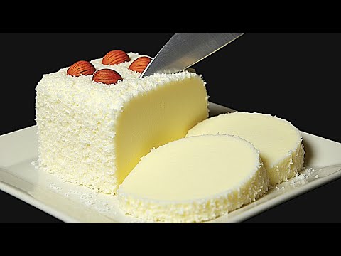 Only coconut milk and condensed milk! Lightning-fast dessert in 5 minutes! No oven, no gelatin!