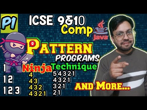 Part 1 - Smart and Fastest Way To Solve Java Triangle Pattern Programs || ICSE Computer Class 10th