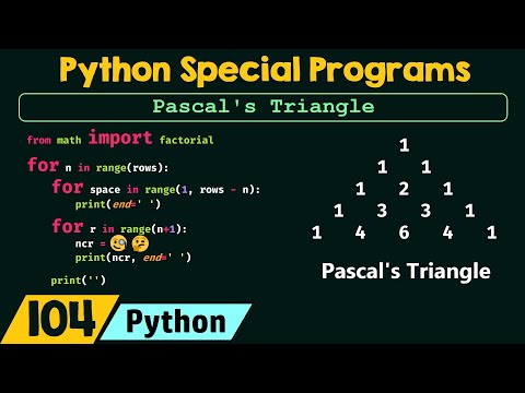 Python Special Programs - Pascal's Triangle
