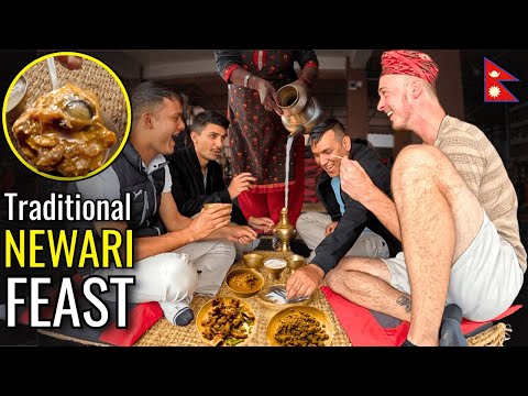 Traditional Newari Feast in Kirtipur 🇳🇵 | Fried Ear, Blood & Eyeball!